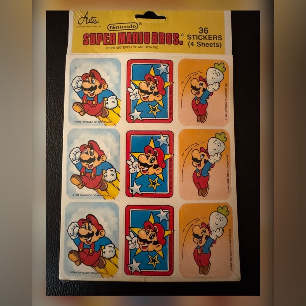 Nintendo Super Mario Bros Colorful Sticker Set